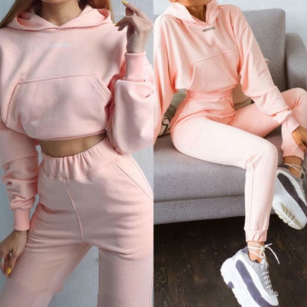womens tracksuits womens long sleeve casual outfits solid color sports two-piece suit 2020fw short pullovers + pants fashion style sets, Gray
womens tracksuits womens long sleeve casual outfits solid color sports two-piece suit 2020fw short pullovers + pants fashion style sets, Gray