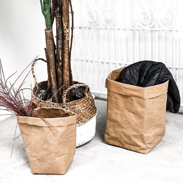 washable kraft paper bag plant flower pot multi-function home storage bag reuse art vase basin reusable home decoration k201
washable kraft paper bag plant flower pot multi-function home storage bag reuse art vase basin reusable home decoration k201