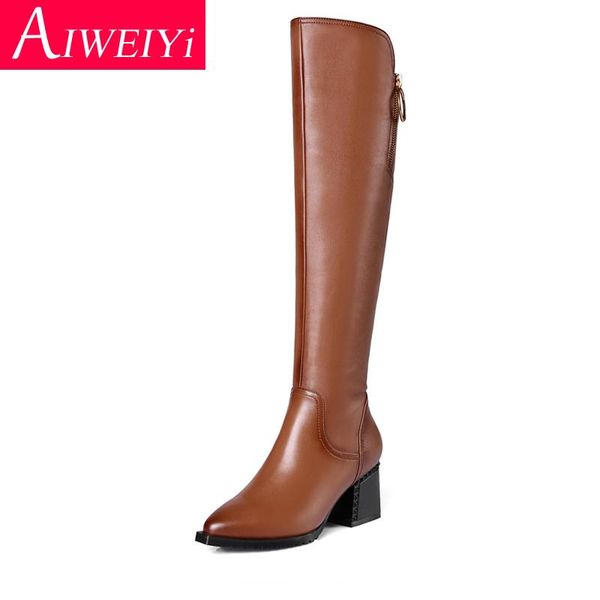 boots genuine leather woman black brown pointed toe knee high riding motorcycle botas mujer footwear shoes
boots genuine leather woman black brown pointed toe knee high riding motorcycle botas mujer footwear shoes