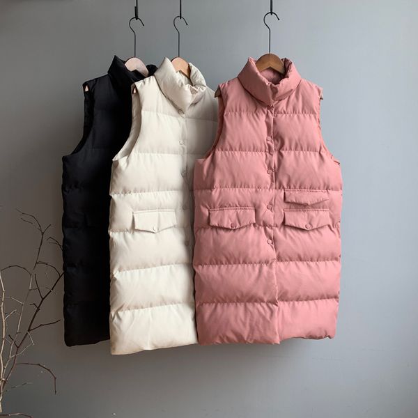 2020 зима женщины vest пальто вскользь parka жилет женщин пальто сыпучие однобортный твердые длинный жилет parkas женщины без рукавов outwea, Black;brown
2020 зима женщины vest пальто вскользь parka жилет женщин пальто сыпучие однобортный твердые длинный жилет parkas женщины без рукавов outwea, Black;brown