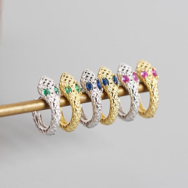 hoop & huggie 925 sterling silver earring fashion colored zircon snake ear ring bone cute trend temperament woman girl jewelry, Golden;silver
hoop & huggie 925 sterling silver earring fashion colored zircon snake ear ring bone cute trend temperament woman girl jewelry, Golden;silver