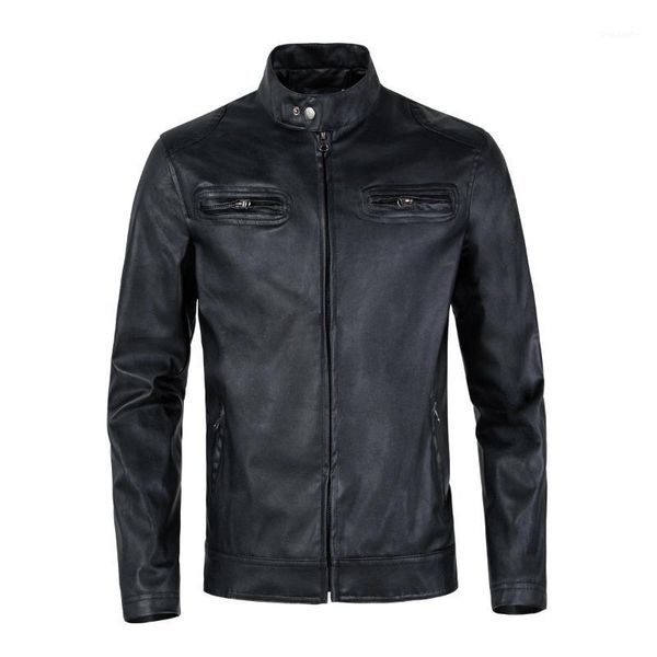 2020 men faux leather autumn long sleeve stand collar black leather jackets winter zipper bomber jacket m-xxxl1
2020 men faux leather autumn long sleeve stand collar black leather jackets winter zipper bomber jacket m-xxxl1