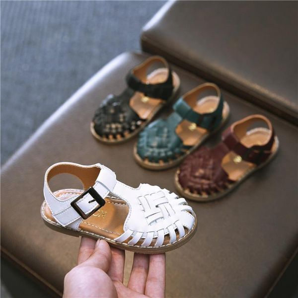 sandals girls closed toe baby toddler shoes genuine leather kids hollow summer dress flats boy solid color 21-30, Black;red
sandals girls closed toe baby toddler shoes genuine leather kids hollow summer dress flats boy solid color 21-30, Black;red