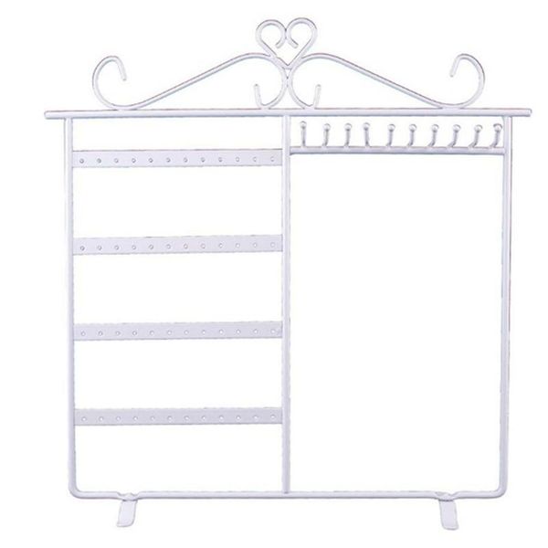 48 hole storage standing necklace earrings display metal ornament desk diy home showcase jewelry rack, Pink;blue
48 hole storage standing necklace earrings display metal ornament desk diy home showcase jewelry rack, Pink;blue