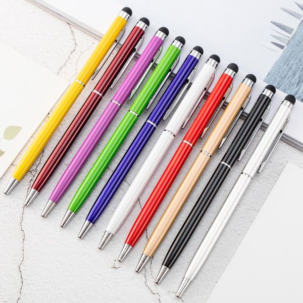 colorful 2 in 1 metal ballpoint pen custom logo capacitive touch screen stylus pens for promotion
colorful 2 in 1 metal ballpoint pen custom logo capacitive touch screen stylus pens for promotion