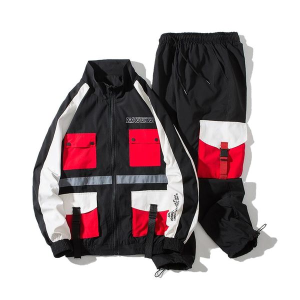 2021 autumn style men streetwear tracksuit men jackets and coats ribbons hip hop pants sporting mens clothing abz546, Gray
2021 autumn style men streetwear tracksuit men jackets and coats ribbons hip hop pants sporting mens clothing abz546, Gray