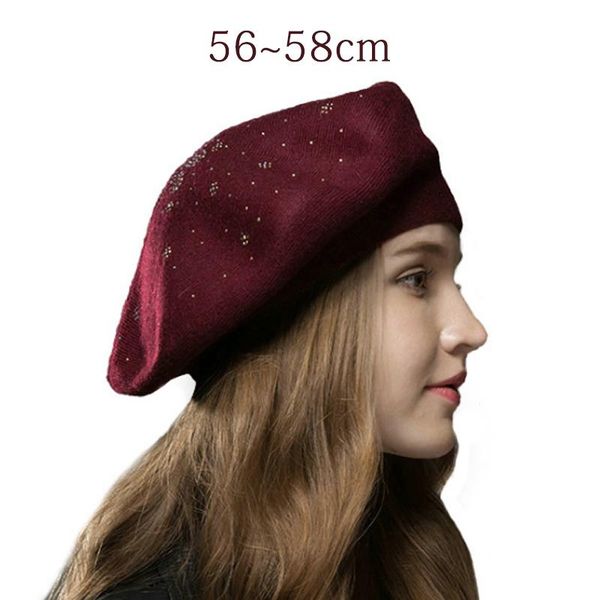 berets female wool beret autumn winter warm hat ladies vintage elegant all-match caps fashion rhinestone inlayed korean style, Blue;gray
berets female wool beret autumn winter warm hat ladies vintage elegant all-match caps fashion rhinestone inlayed korean style, Blue;gray