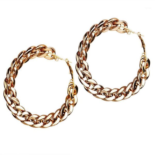 trendy hoop earrings for women chain circle design anniversary present elegant accessories for ear jewelry large hoop earrings1, Golden;silver
trendy hoop earrings for women chain circle design anniversary present elegant accessories for ear jewelry large hoop earrings1, Golden;silver