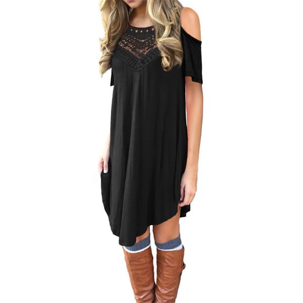 2021 new new around neck short sleeve irregular lace strapless loose at the knee dressed in women's skirt be1e, Black;gray
2021 new new around neck short sleeve irregular lace strapless loose at the knee dressed in women's skirt be1e, Black;gray