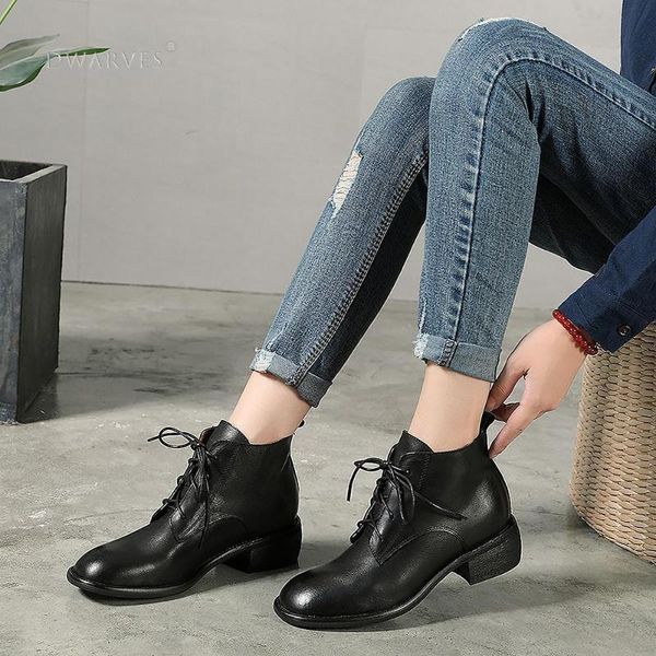 handmade martin boots women leather lace-up oxfords round toe rubbber sole chunky ankle booties black work shoes
handmade martin boots women leather lace-up oxfords round toe rubbber sole chunky ankle booties black work shoes