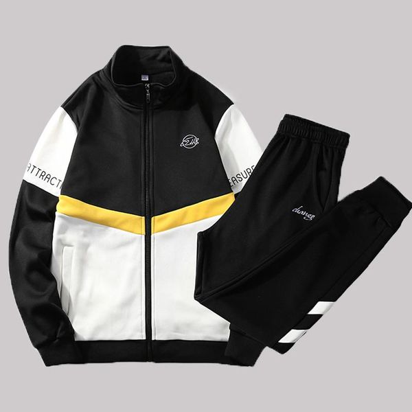 2 pieces sets tracksuit sets mens patchwork zipper sweatshirt pants sportswear suits men autumn casual track suit clothing 4xl, Gray
2 pieces sets tracksuit sets mens patchwork zipper sweatshirt pants sportswear suits men autumn casual track suit clothing 4xl, Gray