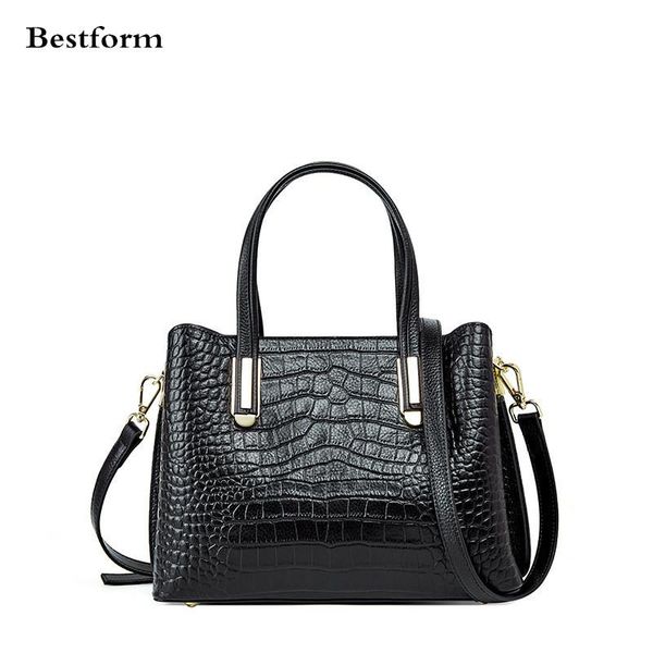 shoulder bags classic crocodile pattern genuine leather women's handbag 2021 style lady