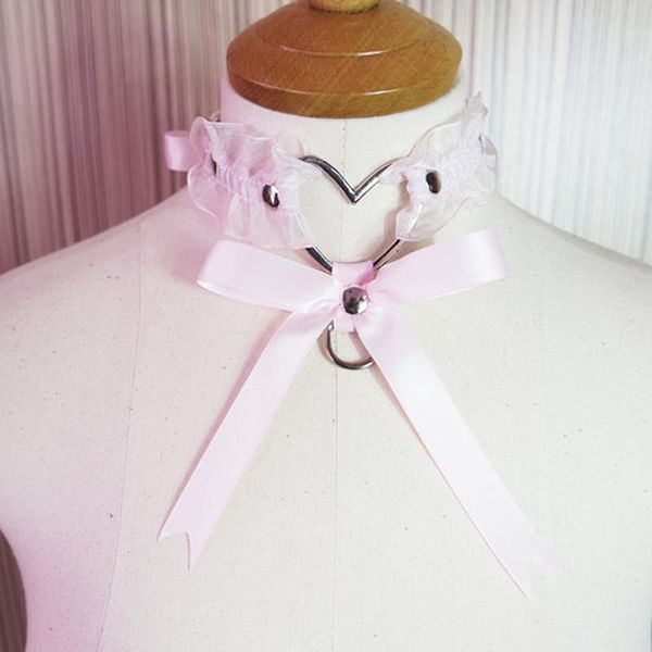 chains lolita cute handcrafted lace up elastic collar big heart bow ribbon choker necklace, Silver
chains lolita cute handcrafted lace up elastic collar big heart bow ribbon choker necklace, Silver