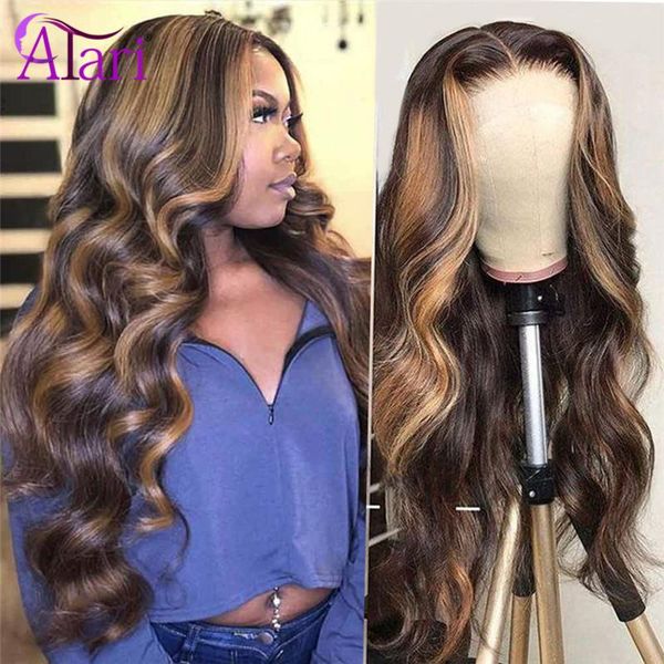 lace wigs transparent highlight 4/30 body wave front wig full human hair for black women brazilian frontal, Black;brown
lace wigs transparent highlight 4/30 body wave front wig full human hair for black women brazilian frontal, Black;brown