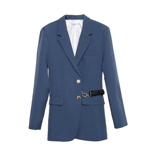 women blazer british style woman suit design simple temperament autumn winter new style waistband pure color suit jacket woman, White;black 
women blazer british style woman suit design simple temperament autumn winter new style waistband pure color suit jacket woman, White;black