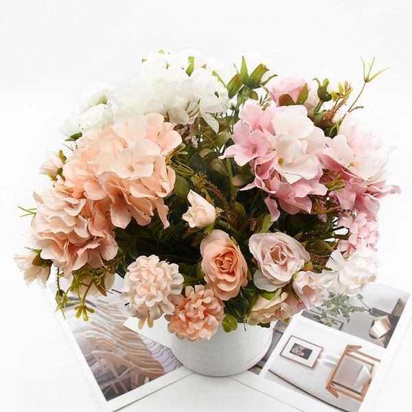 decorative flowers & wreaths 3 bundle rose hydrangea combination bouquet 7 forks wedding festival decoration diy flower arrangement crafts h
decorative flowers & wreaths 3 bundle rose hydrangea combination bouquet 7 forks wedding festival decoration diy flower arrangement crafts h