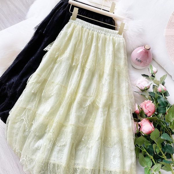 fashion japanese lace tulle skirt women long cake skirt 2020 spring autumn korean cute high waist pleated skirts female school1, Black
fashion japanese lace tulle skirt women long cake skirt 2020 spring autumn korean cute high waist pleated skirts female school1, Black