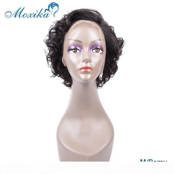 moxika 13x4 curly short lace front wig 150 density for women peruvian short lace front human hair wigs pre plucked remy wig, Black;brown
moxika 13x4 curly short lace front wig 150 density for women peruvian short lace front human hair wigs pre plucked remy wig, Black;brown