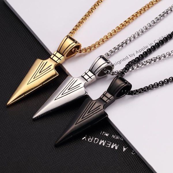 chains fashion men necklace creative arrow pendant stainless steel gold chain luxury couple male gift jewelry, Silver
chains fashion men necklace creative arrow pendant stainless steel gold chain luxury couple male gift jewelry, Silver