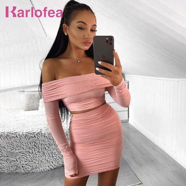 karlofea ladies new club party wear chic elegant off shoulder 2 piece sets crop boydcon wrap skirt mesh ruched outfits1, Gray
karlofea ladies new club party wear chic elegant off shoulder 2 piece sets crop boydcon wrap skirt mesh ruched outfits1, Gray