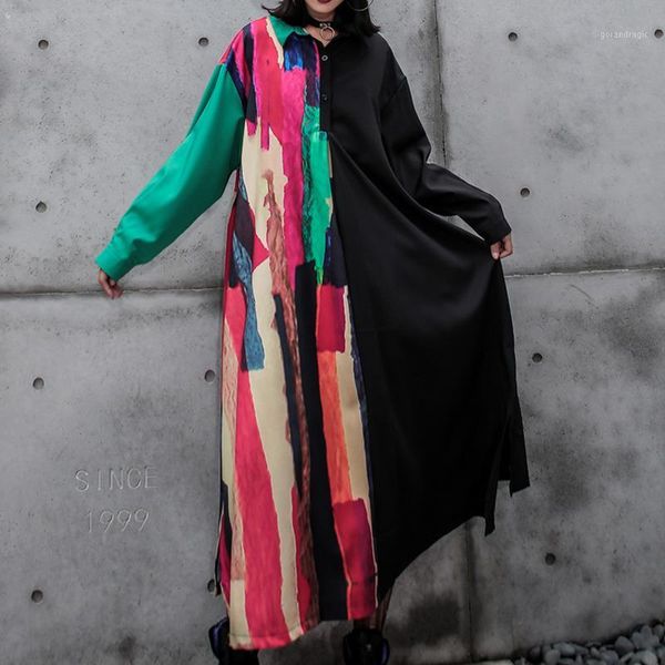 fashion tide new autumn and winter fashion women clothes turn-down collar full sleeves printed single breasted shirt dress wj2791, Black;gray
fashion tide new autumn and winter fashion women clothes turn-down collar full sleeves printed single breasted shirt dress wj2791, Black;gray