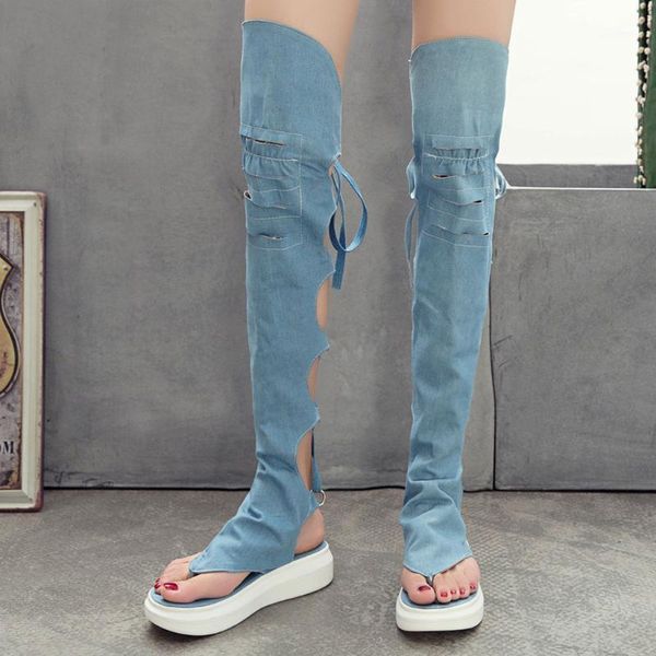 women's over-the-knee sandals blue back strap platform herringbone flats ladies sandals big sizes zandalias de mujer verano #31, Black
women's over-the-knee sandals blue back strap platform herringbone flats ladies sandals big sizes zandalias de mujer verano #31, Black