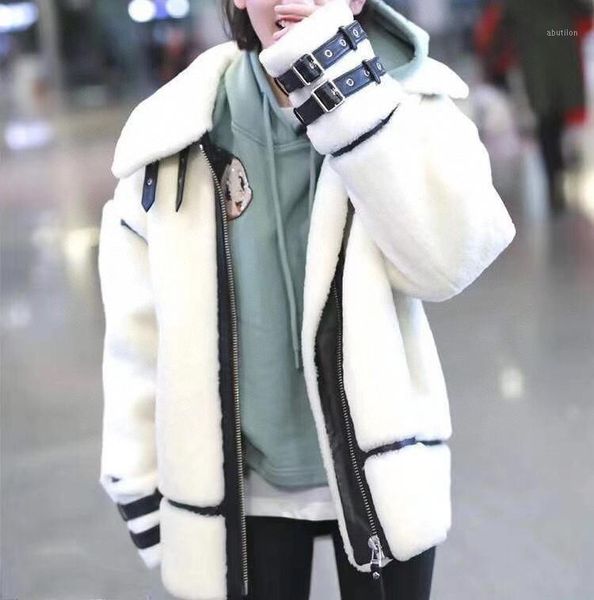 women's fur & faux womens genuine sheep coat one white color 2021 fashion warm winter furry fluffy plush winter1, Black
women's fur & faux womens genuine sheep coat one white color 2021 fashion warm winter furry fluffy plush winter1, Black