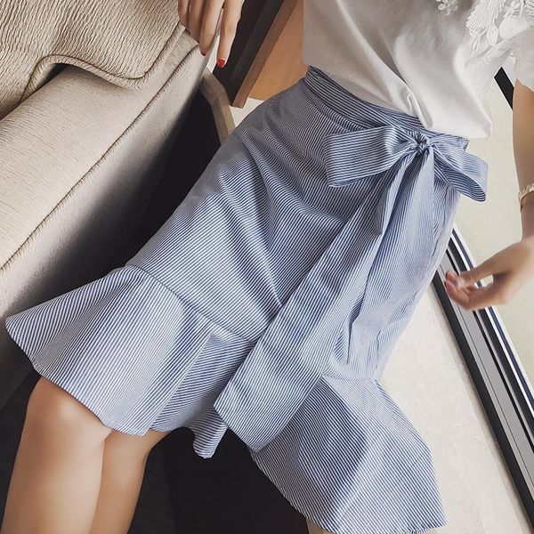 mishow a-line trumpet striped ruffles bow women skirt 2019 summer elegent cotton skirt empire knee-length mx17b1820, Black
mishow a-line trumpet striped ruffles bow women skirt 2019 summer elegent cotton skirt empire knee-length mx17b1820, Black