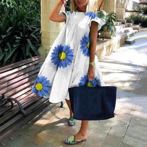 women dresses fashion casual o neck short sleeve marguerite print large hem a line midi dress woman clothing, Black;gray
women dresses fashion casual o neck short sleeve marguerite print large hem a line midi dress woman clothing, Black;gray