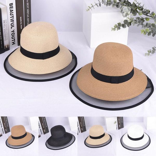 wide brim hats 2021 fashion women panama hat straw paper fedora mens ladies cream sun beach holiday summer1, Blue;gray
wide brim hats 2021 fashion women panama hat straw paper fedora mens ladies cream sun beach holiday summer1, Blue;gray