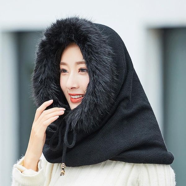 beanie/skull caps knitted hat scarf set women winter warm wind-proof hooded collar cashmere elastic cap female outdoor sport wool plush hats, Blue;gray
beanie/skull caps knitted hat scarf set women winter warm wind-proof hooded collar cashmere elastic cap female outdoor sport wool plush hats, Blue;gray
