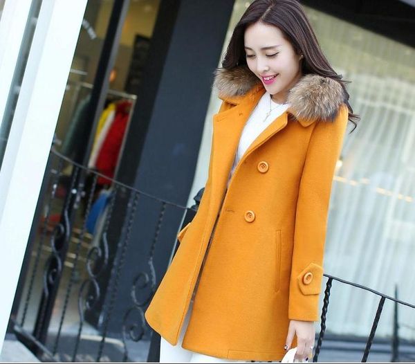 2021 autumn and winter new women's woolen coat korean version of the large size loose self-cultivation long solid color fur coll, Black
2021 autumn and winter new women's woolen coat korean version of the large size loose self-cultivation long solid color fur coll, Black