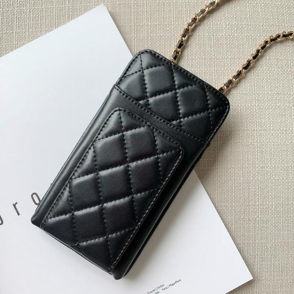 2021classic sheepskin leather black mobile phone bag coin purse women shoulder diagonal mini bag with chain
2021classic sheepskin leather black mobile phone bag coin purse women shoulder diagonal mini bag with chain