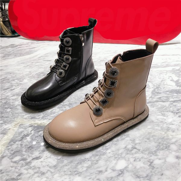 boots deat 2021 spring autumn fashion casual leather pure big rhinestone head short slingle shoes women sf149, Black
boots deat 2021 spring autumn fashion casual leather pure big rhinestone head short slingle shoes women sf149, Black