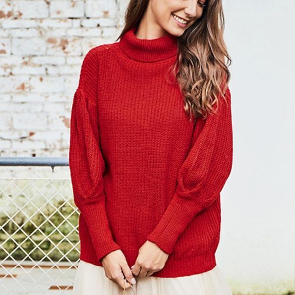 women turtleneck solid color sweater pullover long sleeve loose knitted 100 percent brand new and acrylic1, White;black
women turtleneck solid color sweater pullover long sleeve loose knitted 100 percent brand new and acrylic1, White;black