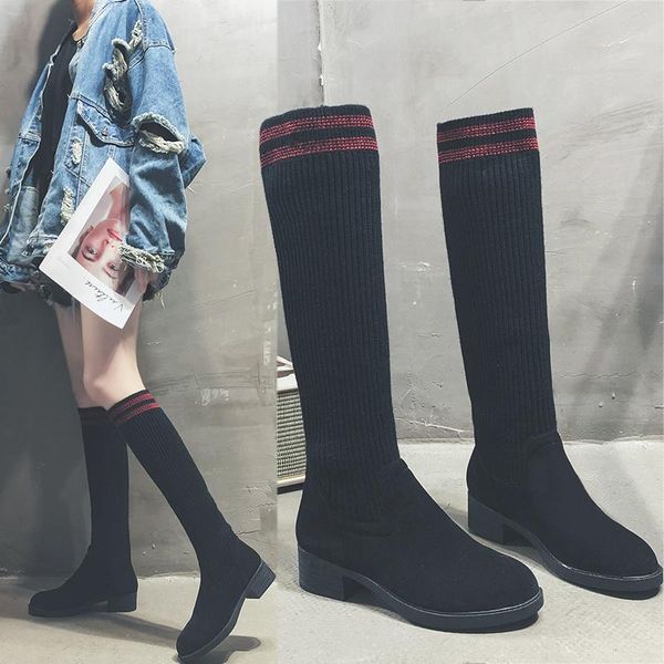 boots nice women knee high concise flat heels winter casual stripe shoes woman outside fashion round toes use boot, Black
boots nice women knee high concise flat heels winter casual stripe shoes woman outside fashion round toes use boot, Black