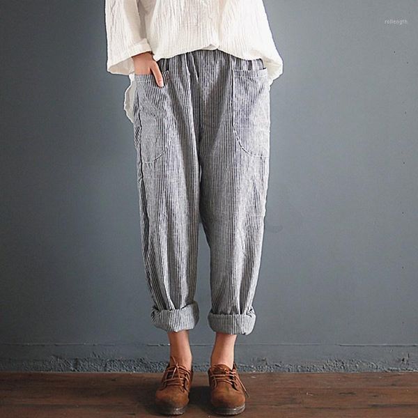 oversized trousers women elastic waist pockets long harem pants casual retro cotton linen striped turnip1, Black;white
oversized trousers women elastic waist pockets long harem pants casual retro cotton linen striped turnip1, Black;white