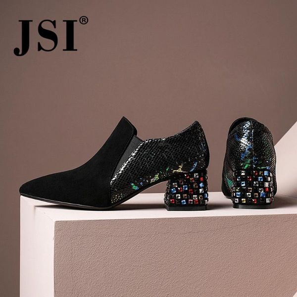dress shoes jsi fashion women pumps elegant slip-on pointed toe square heel med patchwork crystal decoration kid suede jo433, Black
dress shoes jsi fashion women pumps elegant slip-on pointed toe square heel med patchwork crystal decoration kid suede jo433, Black