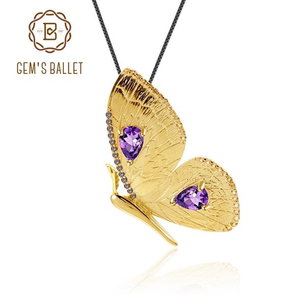 gem's ballet 925 sterling silver natural amethyst brooch gold helf butterfly pendant women handmande fine jewelry 201009, Gray
gem's ballet 925 sterling silver natural amethyst brooch gold helf butterfly pendant women handmande fine jewelry 201009, Gray
