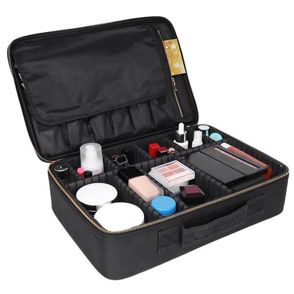 professional cosmetic makeup bag organizer makeup boxes black-l ship from us drop shipping
professional cosmetic makeup bag organizer makeup boxes black-l ship from us drop shipping