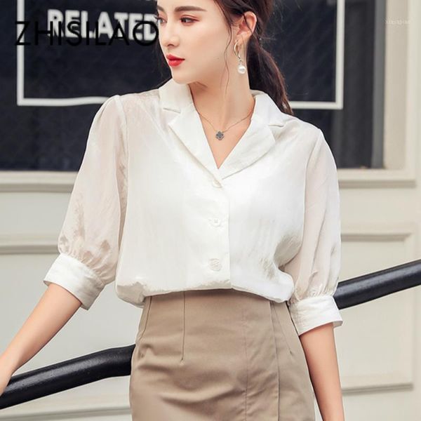 women's blouses & shirts vintage white chiffon blouse women work wear formal short sleeve mujer summer 2021 loose plus size blousa1
women's blouses & shirts vintage white chiffon blouse women work wear formal short sleeve mujer summer 2021 loose plus size blousa1