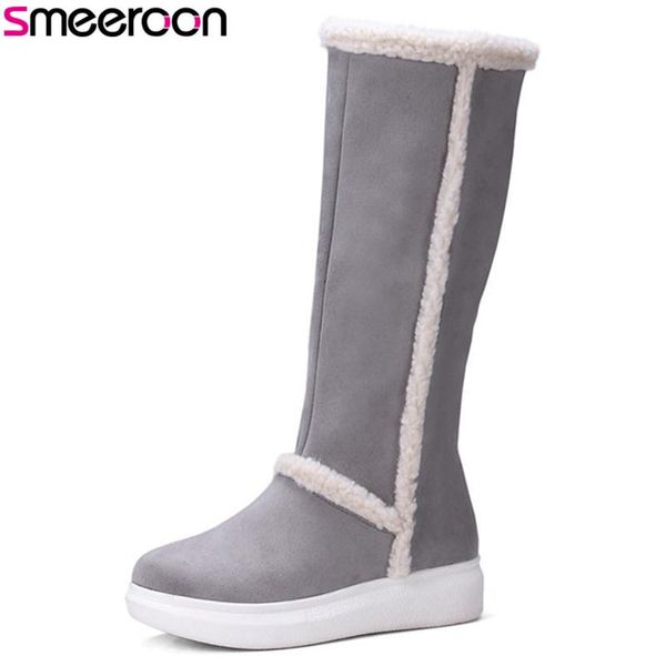 smeeroon 2020 fashion style winter boots women round toe lat bottom mid calf boots flock big size 34-43, Black
smeeroon 2020 fashion style winter boots women round toe lat bottom mid calf boots flock big size 34-43, Black