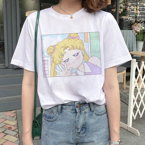 women's t-shirt new arrival basic sailor moon anime print female shirt japanese clothes harajuku kawaii summer t-shirt, White
women's t-shirt new arrival basic sailor moon anime print female shirt japanese clothes harajuku kawaii summer t-shirt, White