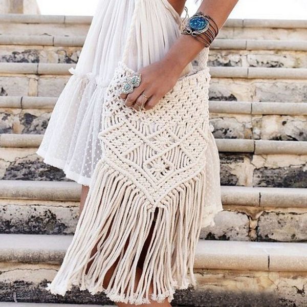 handmade rope woven handbag knitted rattan summer beach bag tassel bohe bolsos feminine crochet fringed women shoulder bags new c1223
handmade rope woven handbag knitted rattan summer beach bag tassel bohe bolsos feminine crochet fringed women shoulder bags new c1223