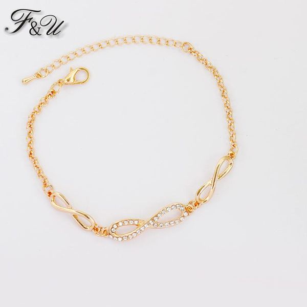 link, chain f&u gold and silver color rhinestone with bowknot shaped zinc alloy fashion style bracelet, Black
link, chain f&u gold and silver color rhinestone with bowknot shaped zinc alloy fashion style bracelet, Black