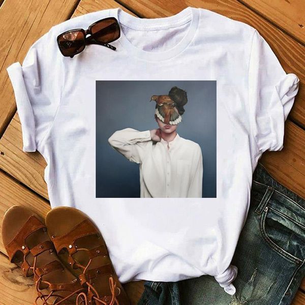 ulzzang aesthetic funny women tshirt abstract feather animal o neck t shirt plus size short sleeve female t-shirt tee femme, White
ulzzang aesthetic funny women tshirt abstract feather animal o neck t shirt plus size short sleeve female t-shirt tee femme, White
