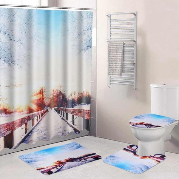 winter snow print shower curtain bath account carpet set non-slip bathroom toilet seat bathroom partition curtain decoration1
winter snow print shower curtain bath account carpet set non-slip bathroom toilet seat bathroom partition curtain decoration1