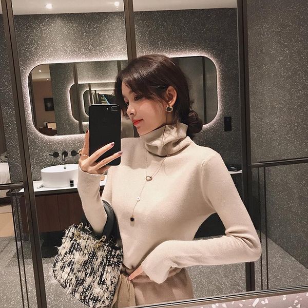 mishow turtleneck sweater women knit winter female pullovers multi-color optional bottoming sweaters mx19d5720, White;black
mishow turtleneck sweater women knit winter female pullovers multi-color optional bottoming sweaters mx19d5720, White;black