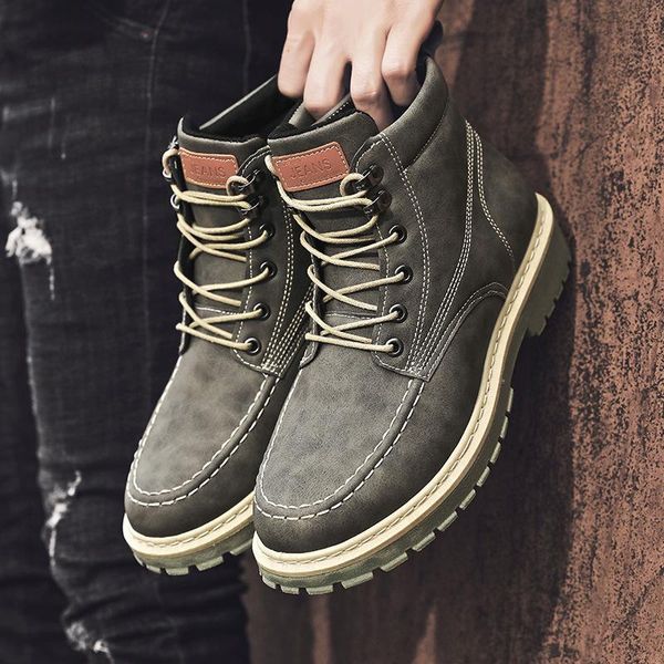 2020 autumn fashion men's boots warm working boots lace up men's desert round toe high shoes y4-34, Black
2020 autumn fashion men's boots warm working boots lace up men's desert round toe high shoes y4-34, Black