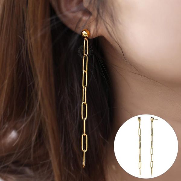 Long Drop Earrings Women 2020 Gold Color Stainless Steel Rolo Link Chain Stub Earring Fashion Jewelry Gifts DE58, Silver
Long Drop Earrings Women 2020 Gold Color Stainless Steel Rolo Link Chain Stub Earring Fashion Jewelry Gifts DE58, Silver
